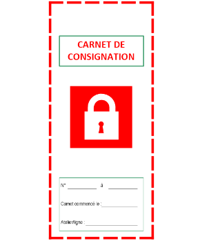 CARNET DE CONSIGNATION INTEGRANT 1 ETIQUETTE DE SIGNALISATION | Capiotec